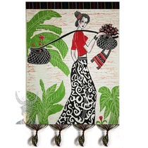  Ethnic minority characteristic pattern double-layer mural Miao Dai hotel inn decoration painting 56*78cm