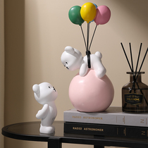 Creative balloon bear ornaments home good things violent bear decoration room office computer desk housewarming new home gifts