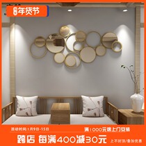 Living room background wall decoration pendant light luxury bedroom stainless steel Three-dimensional wall wall hanging Model Room soft wall decoration