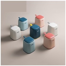 Small trash can home desktop mini cute office Nordic light luxury air countertop garbage small storage bucket