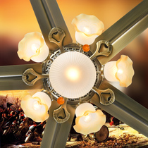 Fan lamp ceiling fan lamp living room European antique restaurant ceiling fan large wind silent household with electric fan chandelier