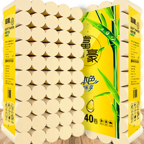 (5 6 Jin 40 rolls for half a year) 36 rolls of 12 rolls of rich natural color sanitary paper towel roll paper household roll paper