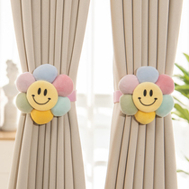 Cartoon Curtain strap Creative paparazzi Childrens room Curtains Buttoned strap tying flowers free of nails minimalist Modern Decorative Rope