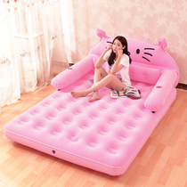 Cute inflatable bed air cushion bed household double cartoon Chinchilla bed foldable outdoor portable thickened lunch break air bed