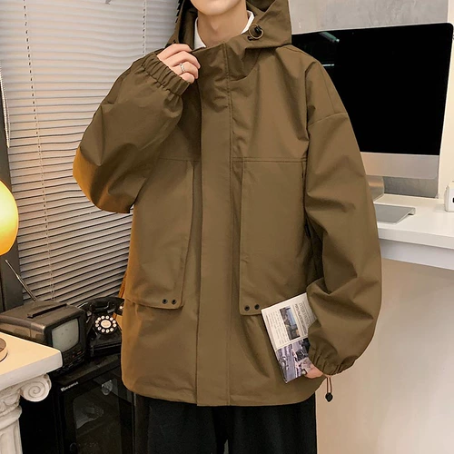 Осенняя демисезонная куртка, японская трендовая толстовка с капюшоном