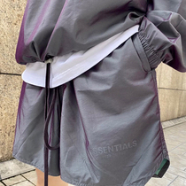 FOG ESSENTIALS double line Tide brand loose High Street wind couple colorful reflective drawstring five-point shorts men and women