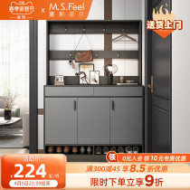 Shoes cabinet Domestic door Large capacity hanging clothes hanger integrated high standing modern minimalist Balcony Storage Hygguan Storage Cabinet