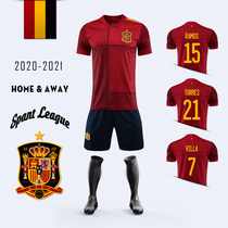 2021 Spain jersey custom football suit suit mens and womens childrens sports competition training national team uniform short-sleeved