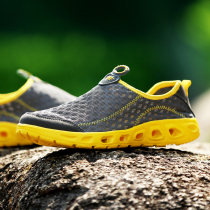Sandals mens summer beach sports wading traceability shoes quick-drying non-slip lazy shoes breathable mountaineering hole net shoes