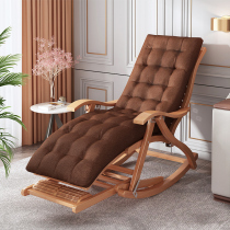 Bamboo rocking chair Balcony household leisure recliner Folding adult lazy summer elderly nap living room leisure chair