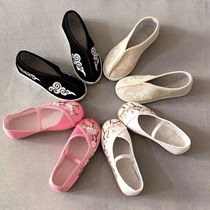 Girl Hanfu Ancient Wind Embroidered Shoes China Wind Boy Hanfu Shoes Ancient Shoes Old Beijing Cloth Shoes Performance Shoes