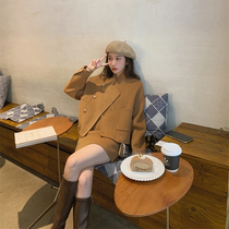 Autumn and winter 2021 New Light mature temperament two-piece French retro fashion foreign wool jacket womens suit
