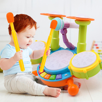 Childrens drum set 3-6 years old musical instrument male baby 0-1 beginner toy music charging beating drum boys and girls