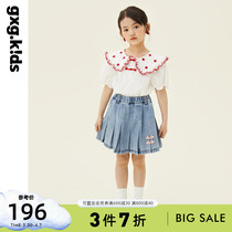 gxgkidschildren dress children short sleeve blouses 22 summer girl half sleeve shirt red wave point turn collar