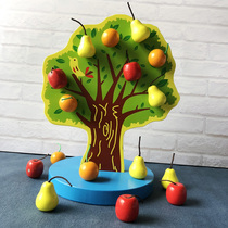 Montessori early education teaching aids Magnetic apple tree childrens early education mathematics kindergarten toys 2-3-4 years old baby