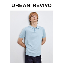 UR2021 summer new mens simple business polo collar short-sleeved top woolen T-shirt MI10S9BN2001