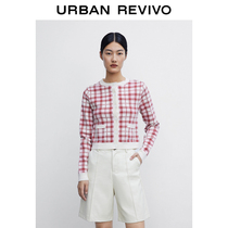 UR2022 Summer New Pint Womens Clothing Retro Fashion Gill Tight Knit Jacket WU05S9DN2000
