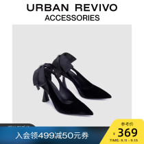 URBAN REVIVO2023 Spring and Summer Ms. Butterfly Bow Design Tip-heels UAWS32037