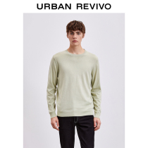 UR2021 autumn new mens simple casual round neck pullover thin long sleeve woolen T-shirt MB36B9BF2001