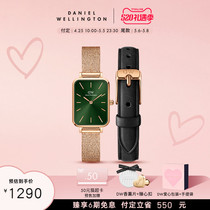 (520 pre-sale)dw watch female QUADRO series Retro Small Square Strap Set Set Two Tables