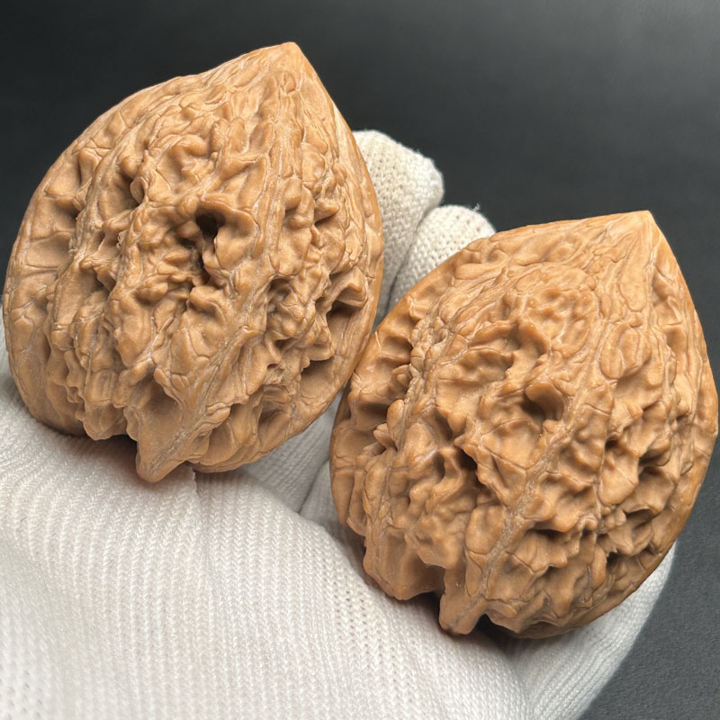 高級品種】文玩核桃 大きめ 粗筋大沽石 44mm 高級品種】文玩核桃