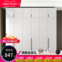 Light luxury wardrobe home bedroom simple modern cabinet locker locker cloakroom cabinet combination four door six wardrobe