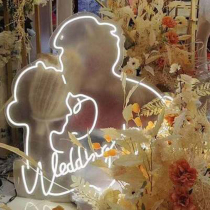 Wedding props Couple luminous avatar Wedding decoration decoration hotel stage ornaments background Acrylic neon lights