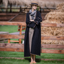 2021 Art in autumn and winter new literary profile long wool cardigan loose casual slim windbreaker coat