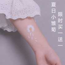 Little Daisy Tattoo stickers waterproof long-lasting girls hipster white flowers Qian Zhilong same tattoo girl