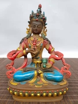 The ancient French glazed Buddha statue Vajra Tibetan Buddha a temple a temple a temple a home and a home offering to ward off evil spirits