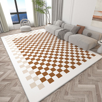 Black & White Living Room Carpet Tea Table Blanket American Retro Chessboard Plaid Bedroom Bedside Book Room Modern Minimalist Mat