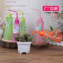 Special tool for watering flowers with curved mouth and multi-meat watering kettle Long thin mouth plastic drip kettle Extruded pointed mouth watering bottle