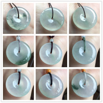 Natural ice seed A stock Jade safe button pendant with fine water floating jade clasp for male and female baby jade pendant