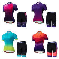 MILOTO Womens Riding Clothing Short Sleeve Suit Summer Lady Mountain Road Bike Clothes Repair breathable