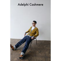 Mens Cashmere Ribs Cardigan mens shoulder sleeve Cashmere Cardigan jacket Adelphi