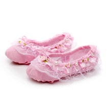 Female children adult ballet dance shoes men lace folk dance Baby dancing practice shoes soft bottom shape shoes