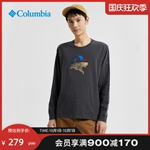 Columbia Colombia outdoor 21 Autumn Winter New Mens pattern print round neck long sleeve T-shirt AE8596