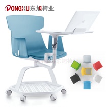 Azure multi-functional creative table and chair integrated training chair with table board conference chair storage splicing armrest discussion chair