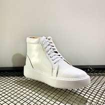 JINIWUs Ni Ji Ji 2022 High Help Leisure Panther Shoes White Boots Bull Leather Lacing Tide Male Yinglun Little White Shoe Shoe Men