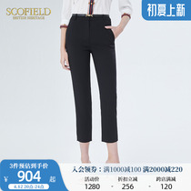 SCOFIELD22 Summer new fit waistline Business straight cylinder High waist display slim fit pants casual long pants minimalist wind