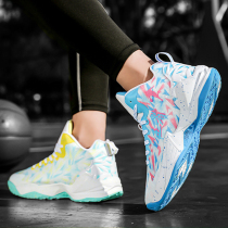 Basketball Sneakers Mens High Gang Spring Real Combat Aj Sneakers Junior High School Students Mandarin Color Anti Slip Wear and Wear Running Tide Shoes