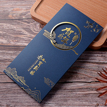 New year greeting card customization business gratitude thank customers high-end card bronzing Spring Festival to send employees customer blessing card