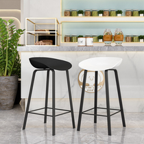 Nordic bar chair Simple modern household high chair Leisure bar stool Milk tea shop restaurant bar stool Front desk chair