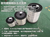 Oxygen-free copper wire environmental protection tinned copper wire tin copper wire tinned bare copper wire unchanged black Easy solder lead copper tinned wire