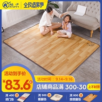Korean carbon crystal electric carpet floor heating mat leather material environmentally friendly household living room removable floor mat heating mat