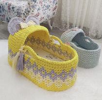 Xiangxiang Cloth Diy Baby Cradle Bed Handwoven Material Bag Newborn Handlift Basket Can be Customized