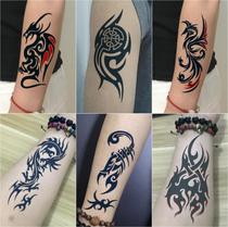 1 Copy of 6 tattoo stickers waterproof men and women long-lasting flower arm wrist half back totem simulation dark net red