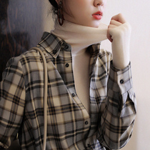 Pregnant woman plaid shirt female spring and autumn loose professional maternity dress long sleeve shirt autumn dress ol workplace pregnant woman shirt