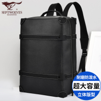 Seven wolves backpack mens high-end light luxury backpack 2021 new travel short business business computer bag