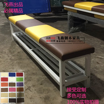  Locker room shoe change stool Long stool Shopping mall employee rest stool Gym bench custom stainless steel bench bench
